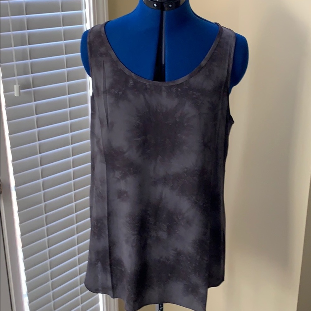 Eileen Fisher sleeveless silk tunic.